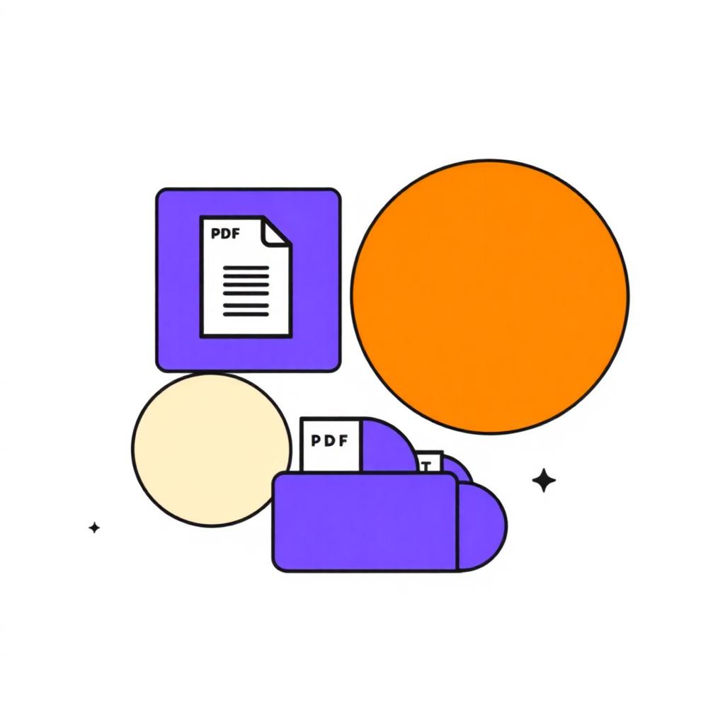 Illustration de stockage et partage sécurisé de documents PDF dans le cloud