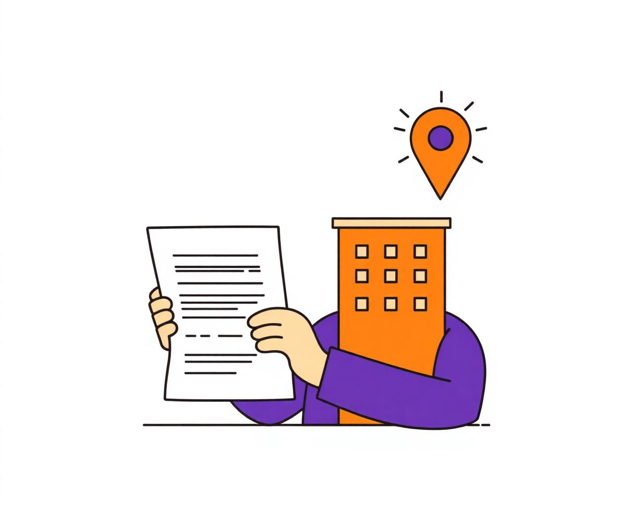 Illustration d'une personne gérant sa location avec bail et localisation